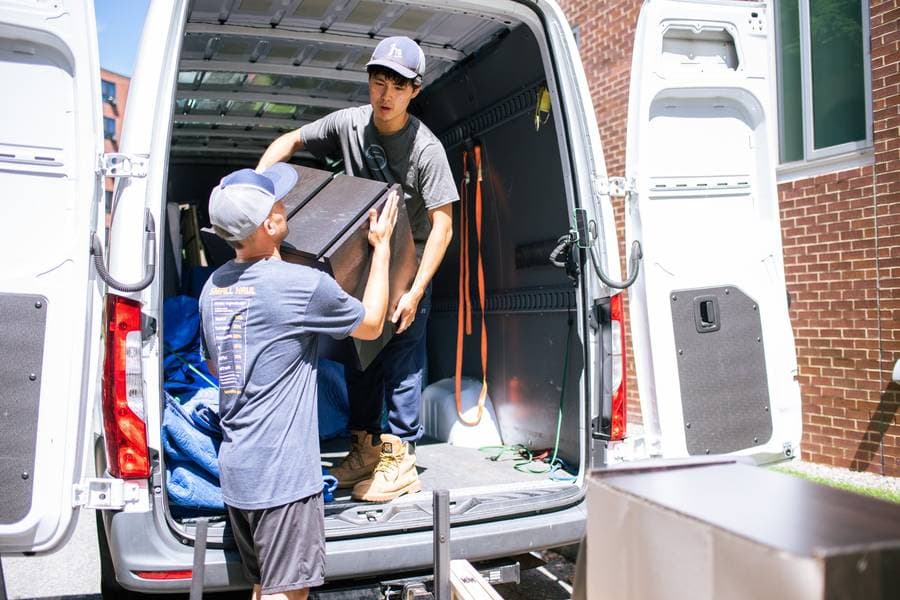 Small Haul crew loading van